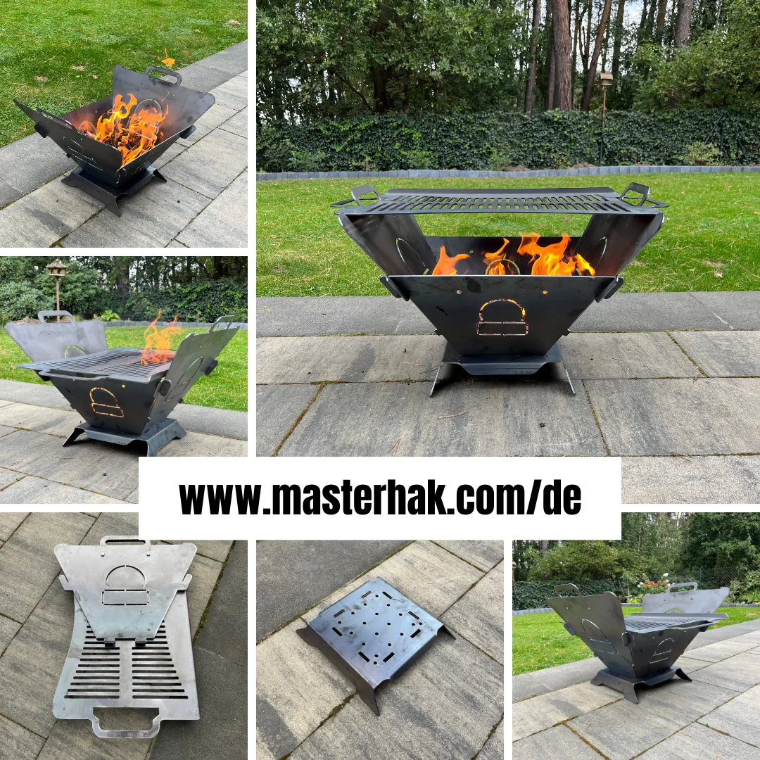 MasterBBQ #1 - składane palenisko ogrodowe z rusztem - grill i ognisko 2w1 - obrazek 14